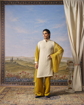 Ivory Chikankari Kurta Set