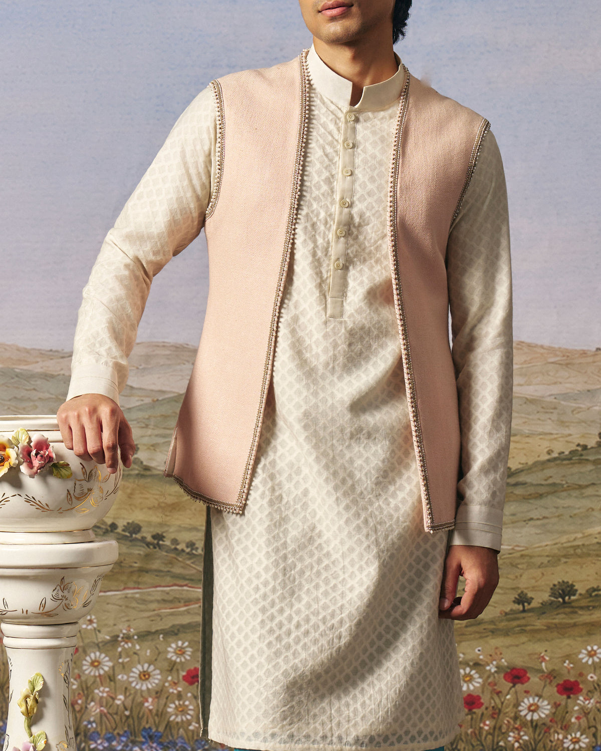 Blush Pink Open Moti Bundi Set