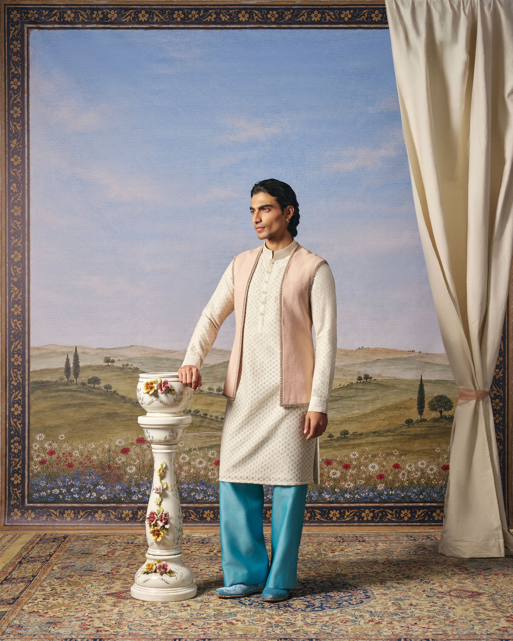 Blush Pink Open Moti Bundi Set
