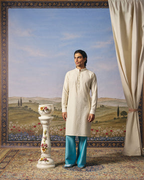 Blush Pink Moti Work Open Bundi