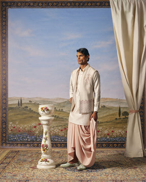 Blush Pink Ombre Jaal Bundi Set