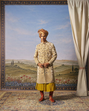 Golden Shikargar Sherwani Set