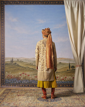 Golden Shikargar Sherwani Set