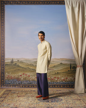 Pale Green Cotton Silk Embroidered Kurta Set