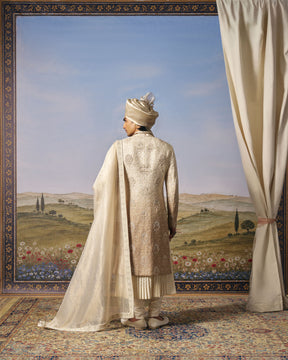 Ivory Ombre Floral Sherwani