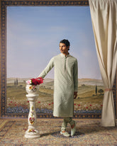 Sage Green Chikankari Embroidered Kurta Set