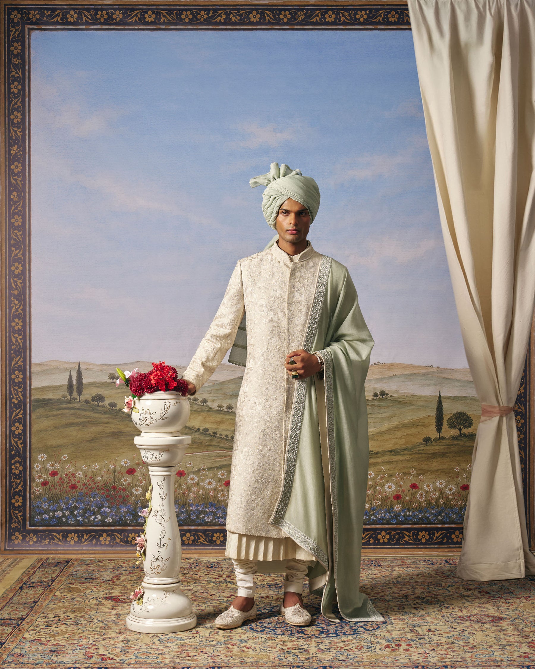 Ivory Hathi Sherwani Set