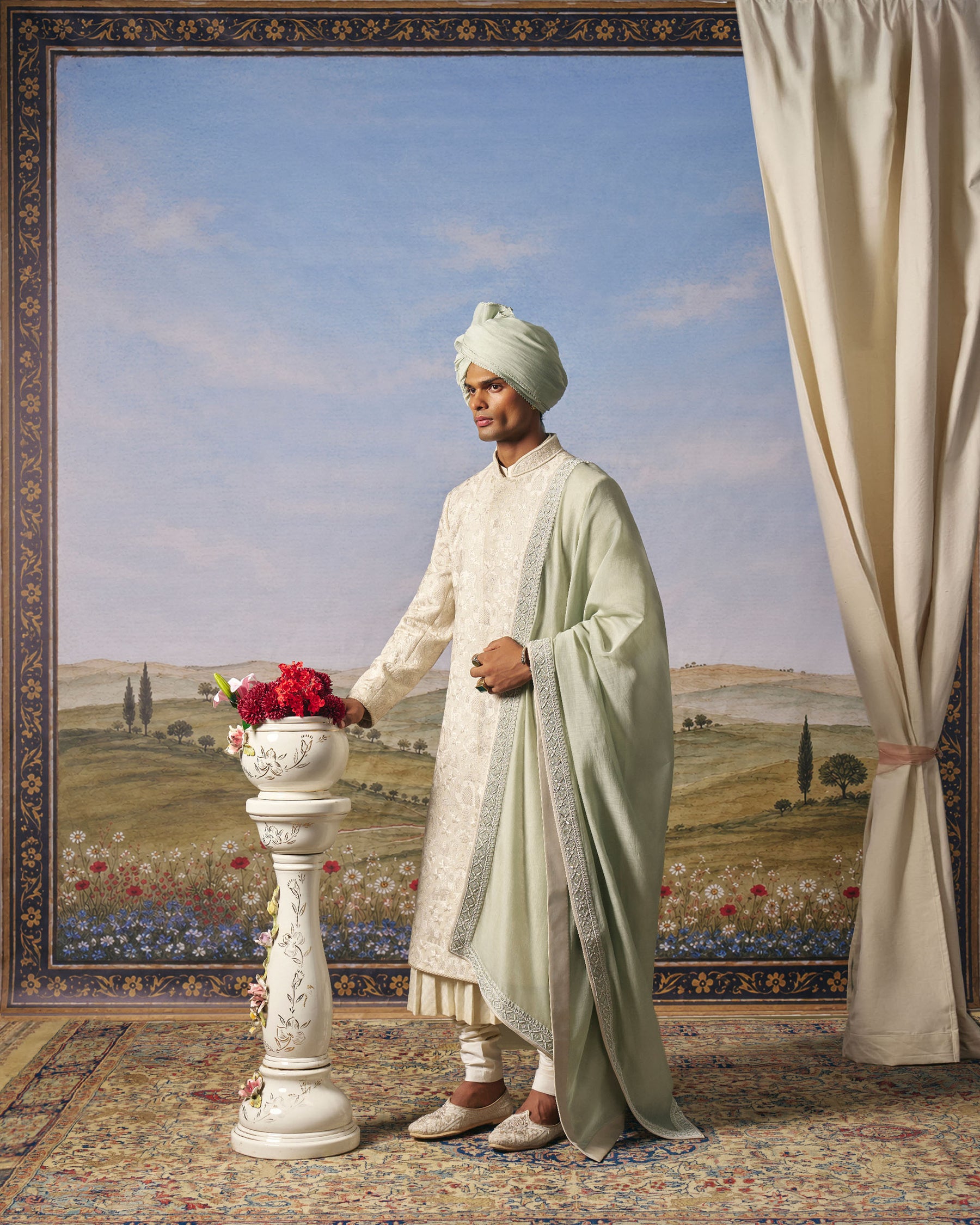 Ivory Hathi Sherwani Set