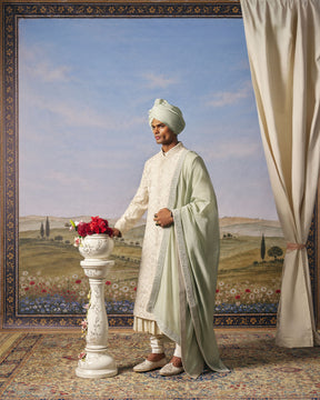 Ivory Hathi Sherwani Set