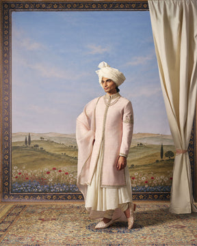 Pink Jewelled Sherwani Set