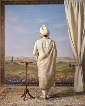Ivory Chikankari Sherwani