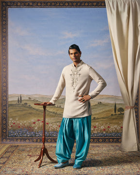 Ote Milk Matka Silk Embroidered Kurta Set