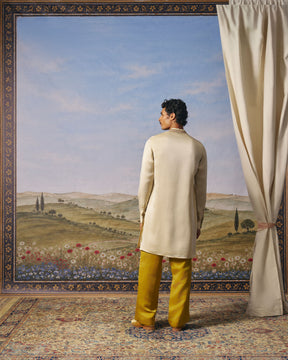 Yellow Zardozi Jaal Bundi