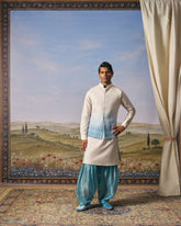 Firozy Ombre Corded Jaal Bundi Set