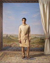 Beige Ombre Corded Jaal Bundi