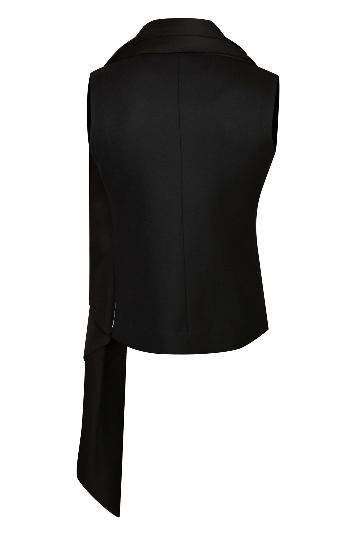 BLACK DRAPED NEHRU JACKET