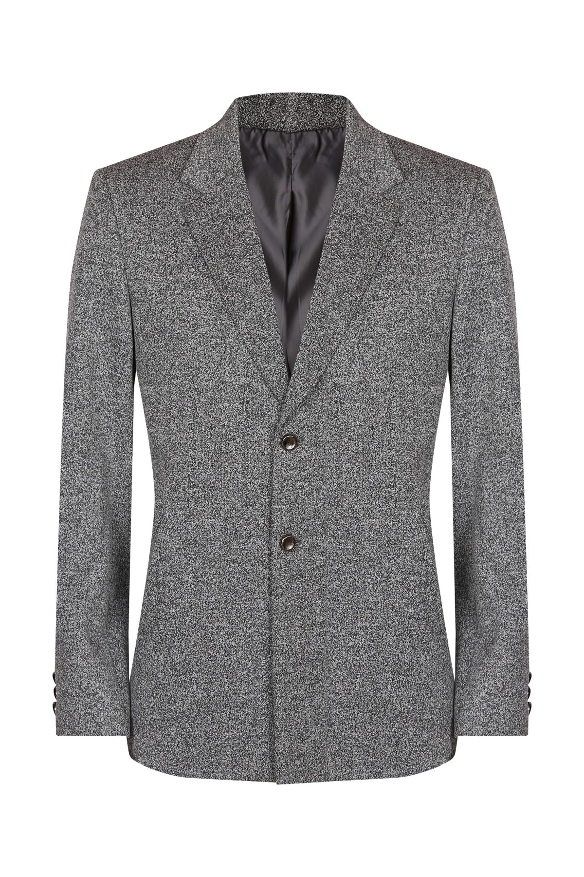 Grey notch collar jacket