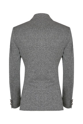 Grey notch collar jacket
