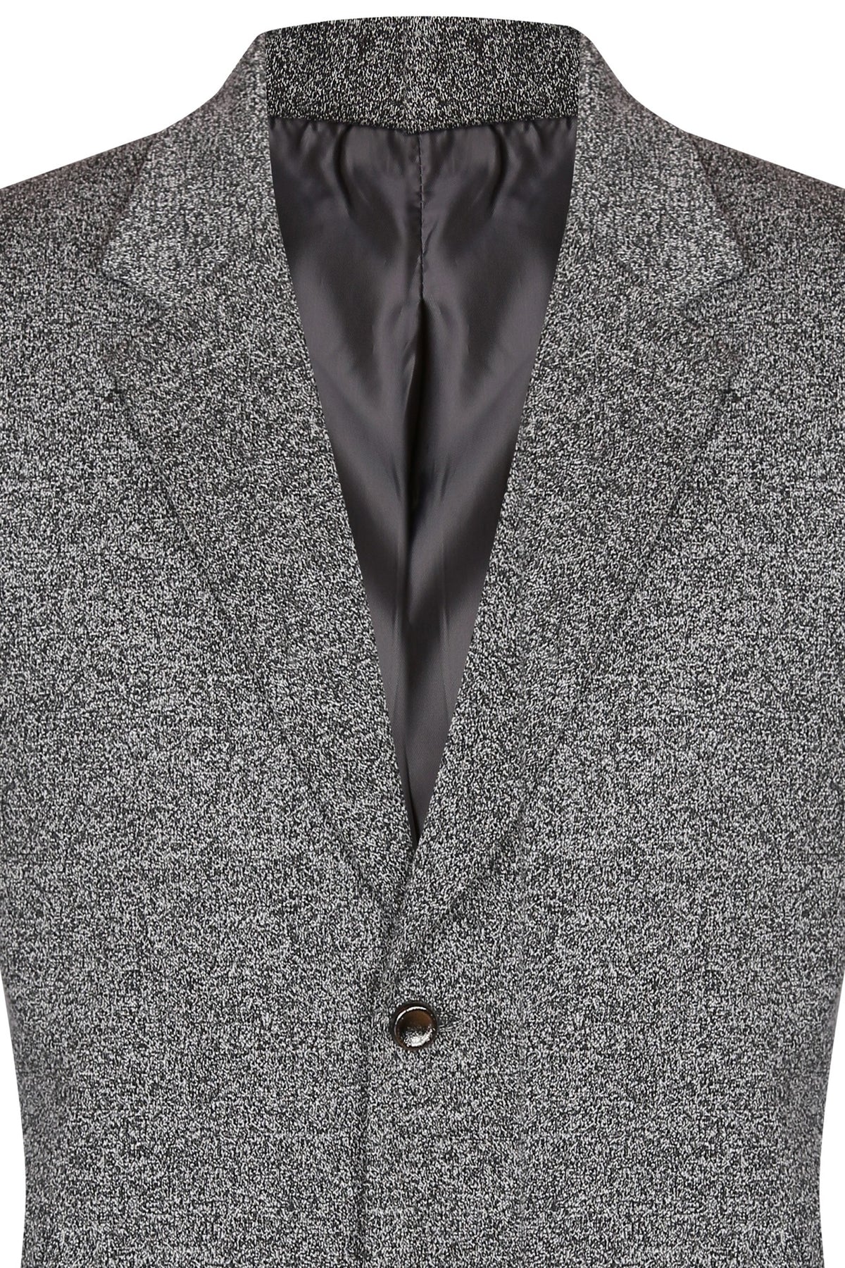 Grey notch collar jacket