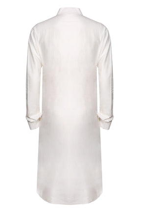 IVORY CHANDERI SATIN CLASSIC KURTA
