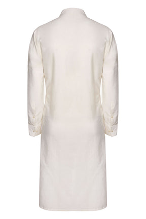 CLASSIC IVORY POLYESTER SILK KURTA