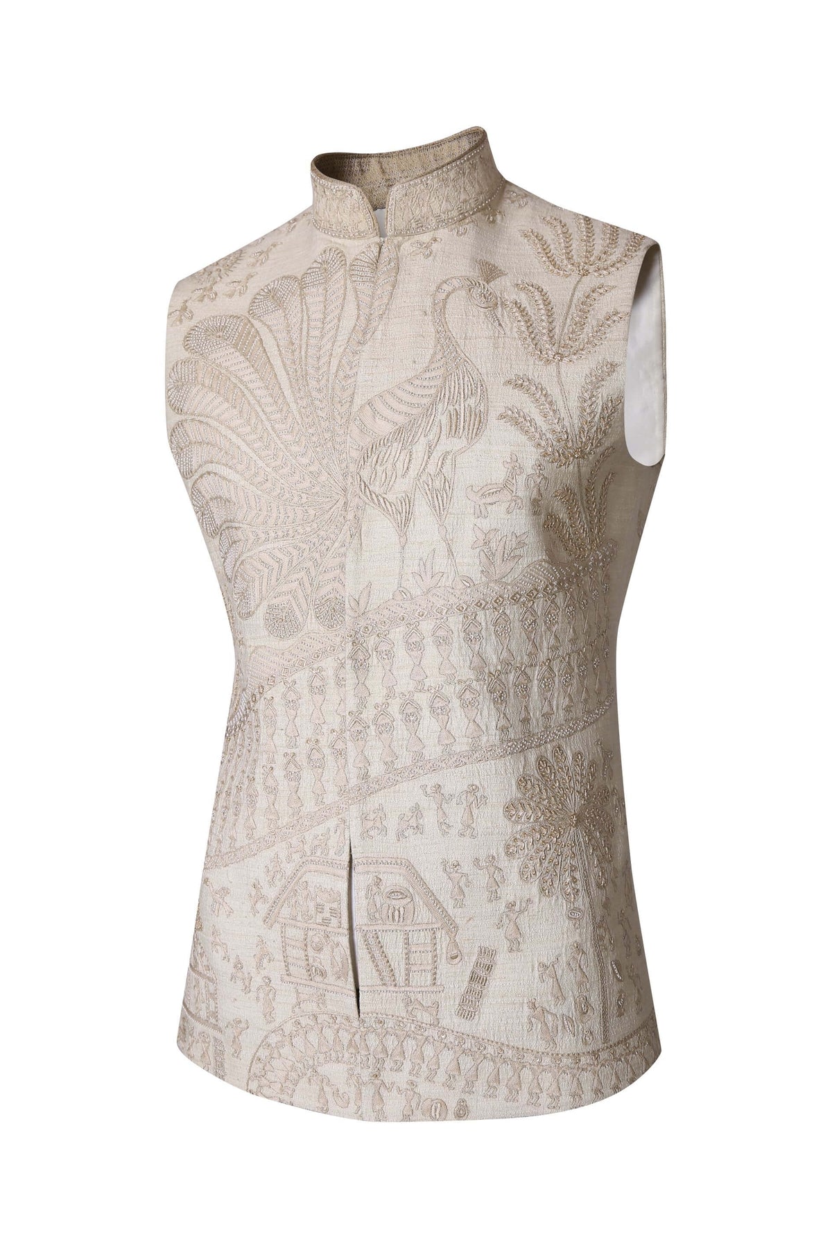 EMBROIDERED MATKA SILK BUNDI