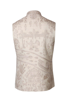 EMBROIDERED MATKA SILK BUNDI