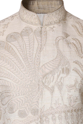 EMBROIDERED MATKA SILK BUNDI