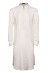 IVORY CHANDERI JAAL KURTA